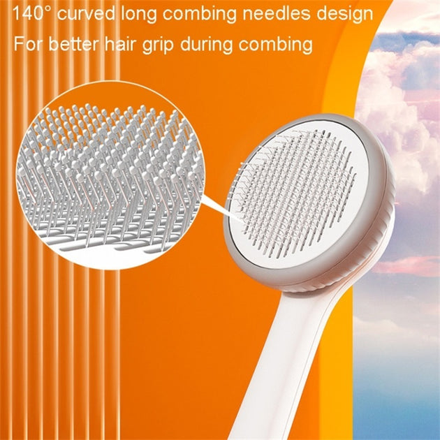 Pet Grooming Brush For Cats And Dogs Massage Self-Cleaning Slicker Comb Cat Grooming Supplies